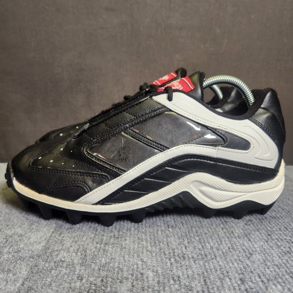 Rawlings Endzone Low Mens Size 11 Black White Athletic Low Top Baseball Cleats - Picture 3 of 9